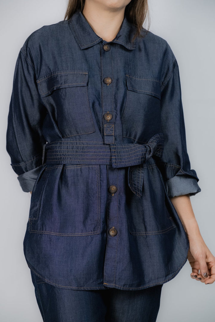 ULLA ULLA CHAQUETA BOLSILLOS INDIGO
