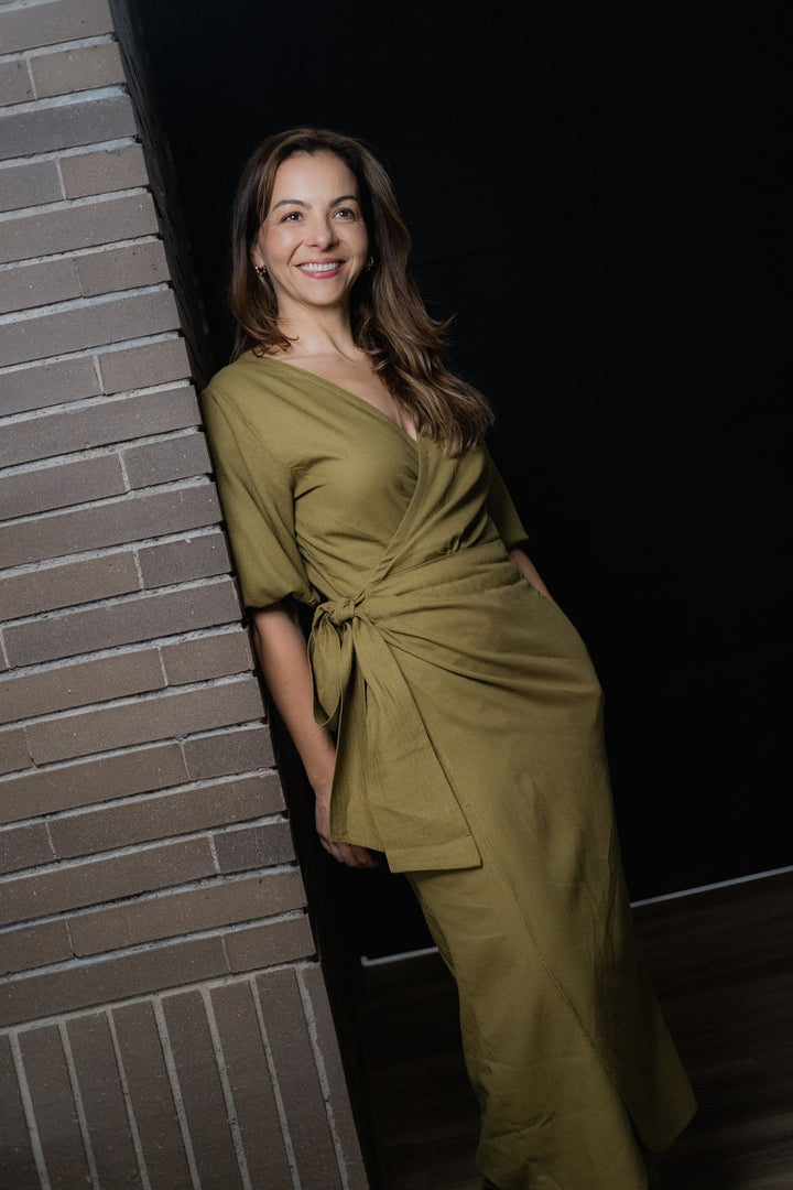 ULLA ULLA BATA WRAP LINO ACEITUNA