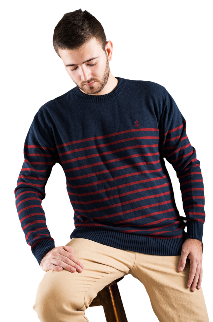 NEW ANCHOR SACO NAVY RAYAS ROJAS