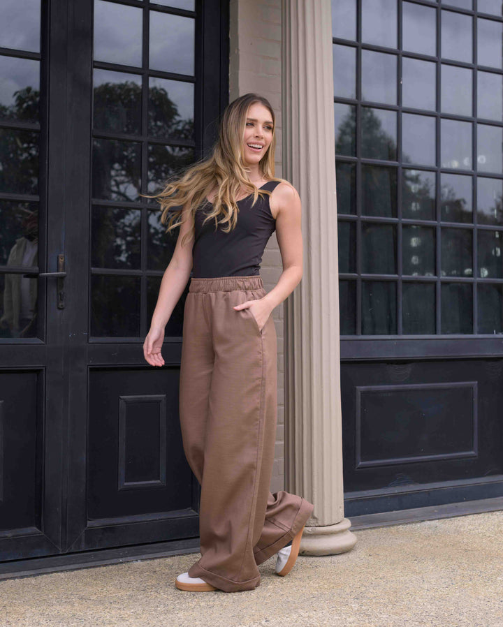 NITTA BONITA PANTALON CANDE PLANE COCOA