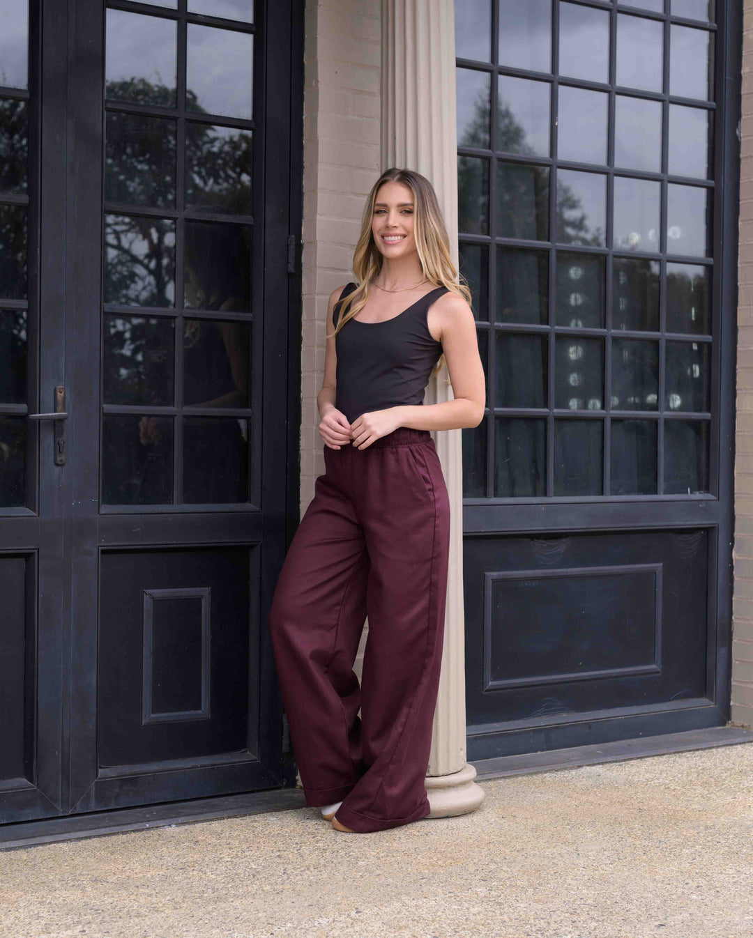 NITTA BONITA PANTALON CANDE PLANE VINO