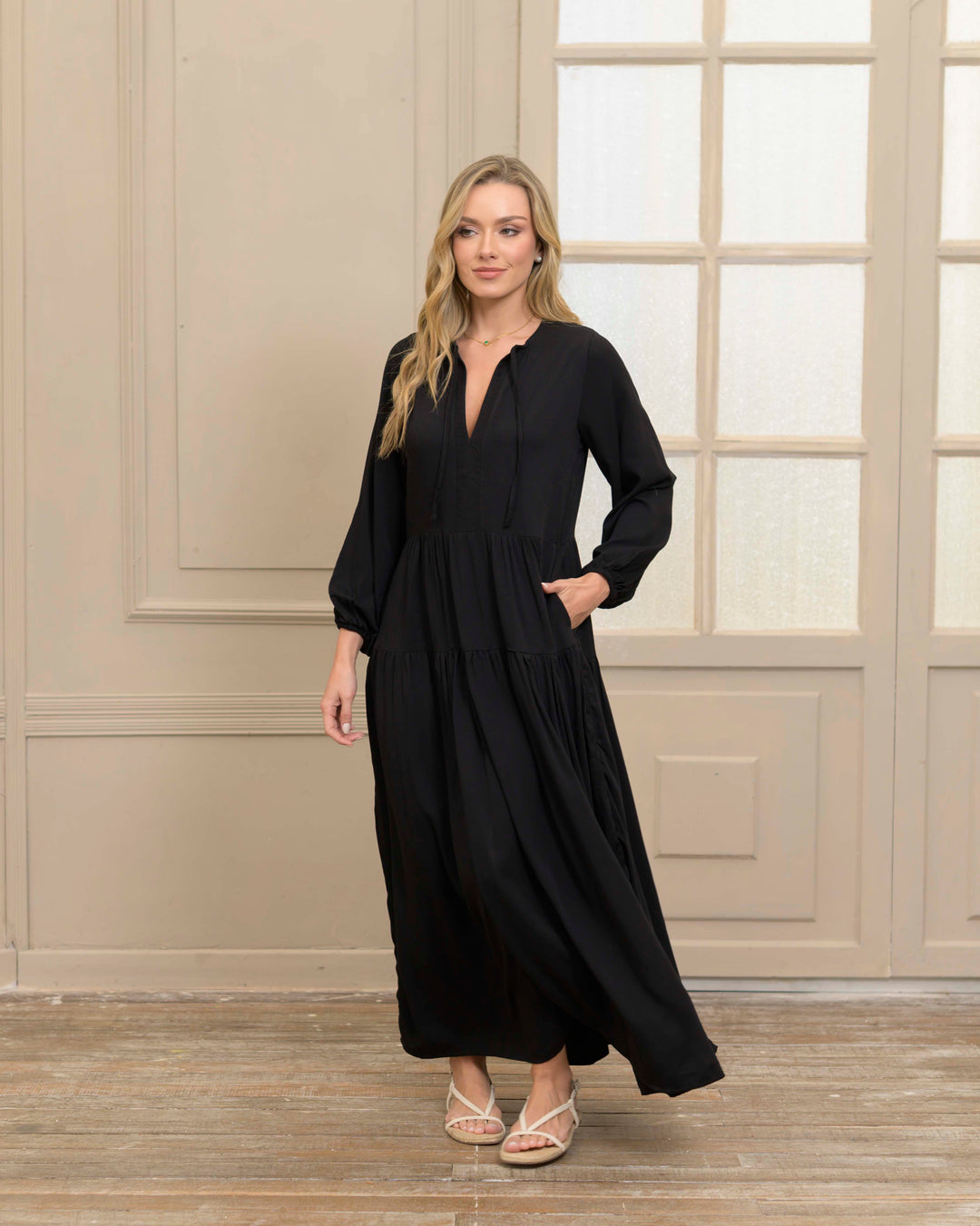 NITTA BONITA VESTIDO ELOISA PLANE BLACK