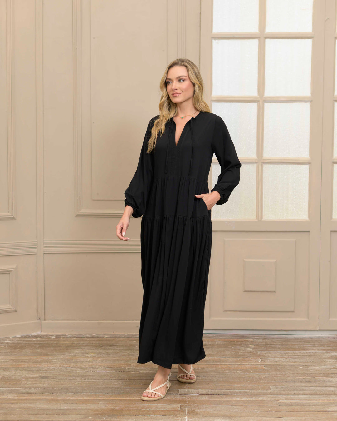 NITTA BONITA VESTIDO ELOISA PLANE BLACK