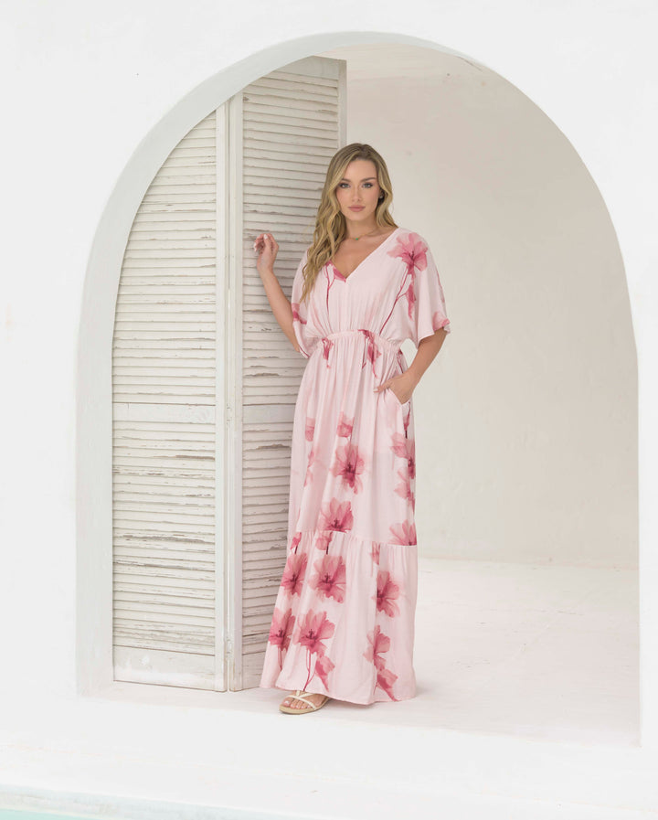 NITTA BONITA VESTIDO ELODIA FLORES ROSA