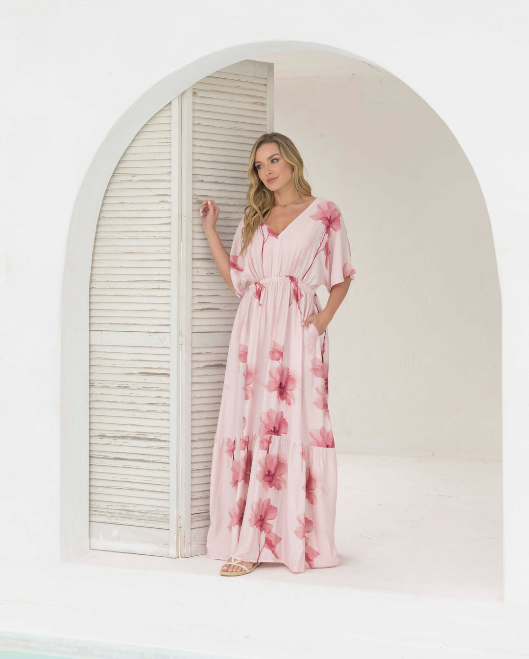 NITTA BONITA VESTIDO ELODIA FLORES ROSA