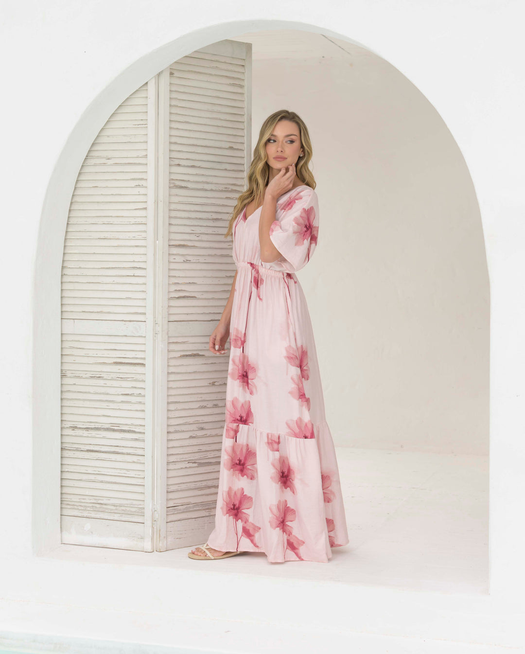 NITTA BONITA VESTIDO ELODIA FLORES ROSA