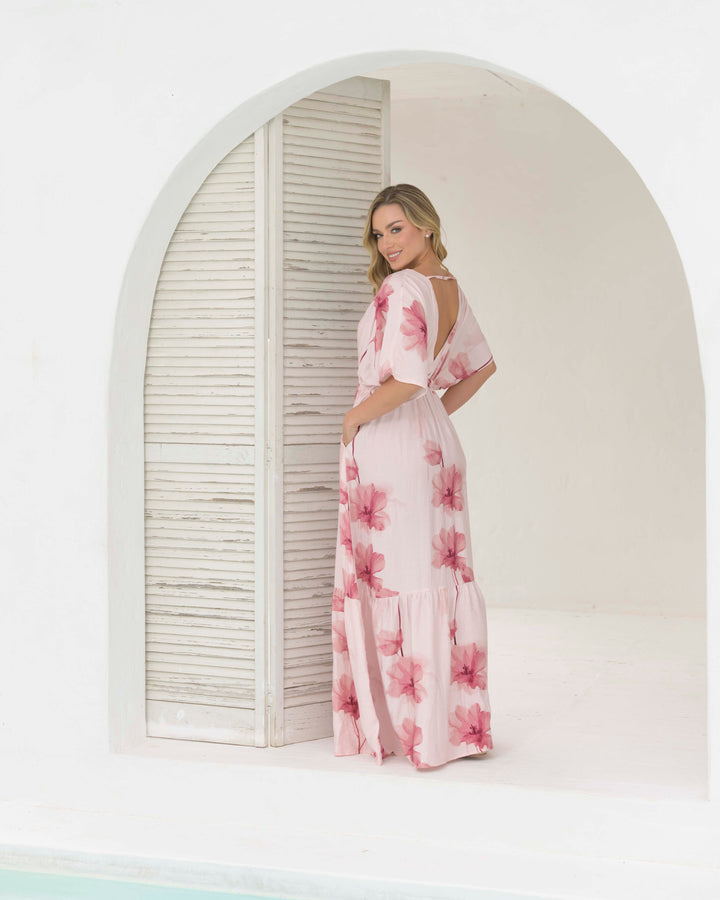 NITTA BONITA VESTIDO ELODIA FLORES ROSA