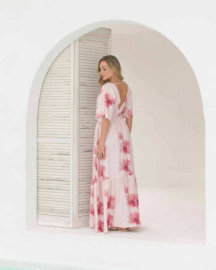 NITTA BONITA VESTIDO ELODIA FLORES ROSA