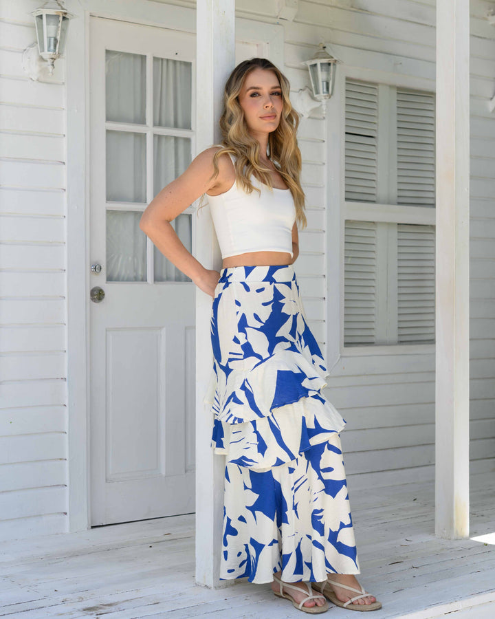 NITTA BONITA FALDA KAREN HOJAS BLUE