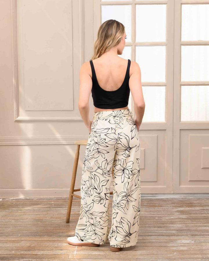 NITTA BONITA PANTALON CANDE FLORES MARFIL