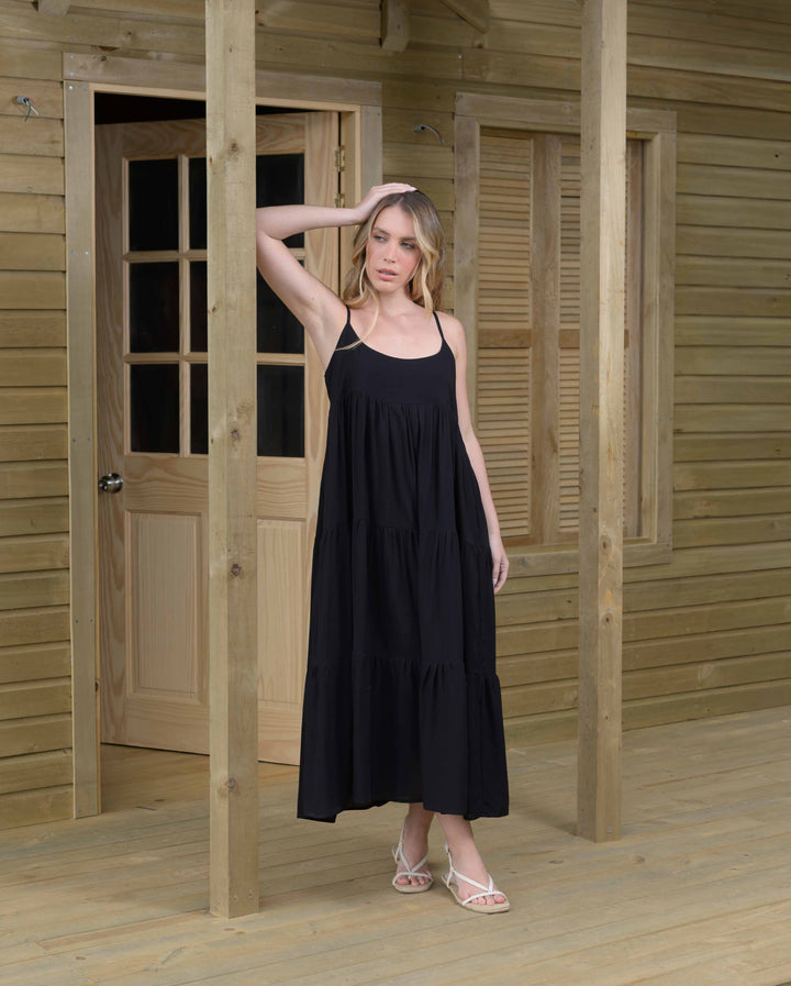 NITTA BONITA VESTIDO CEREZA PLANE BLACK