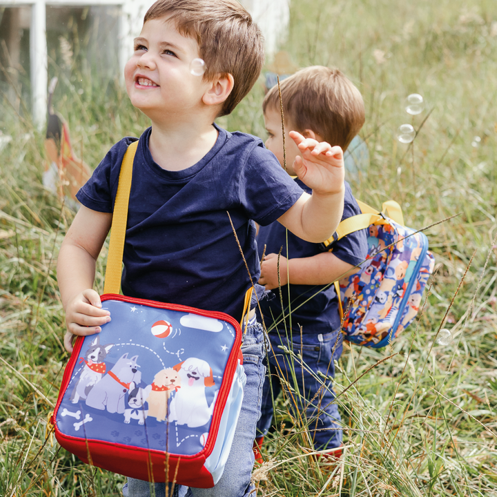 LA PEQUEÑA GAERIA LONCHERA CUADRADA PERRITOS
