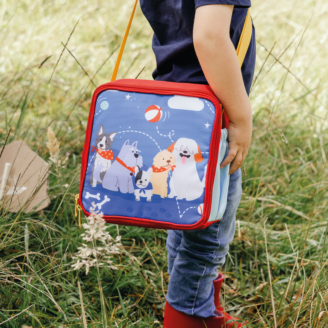 LA PEQUEÑA GAERIA LONCHERA CUADRADA PERRITOS