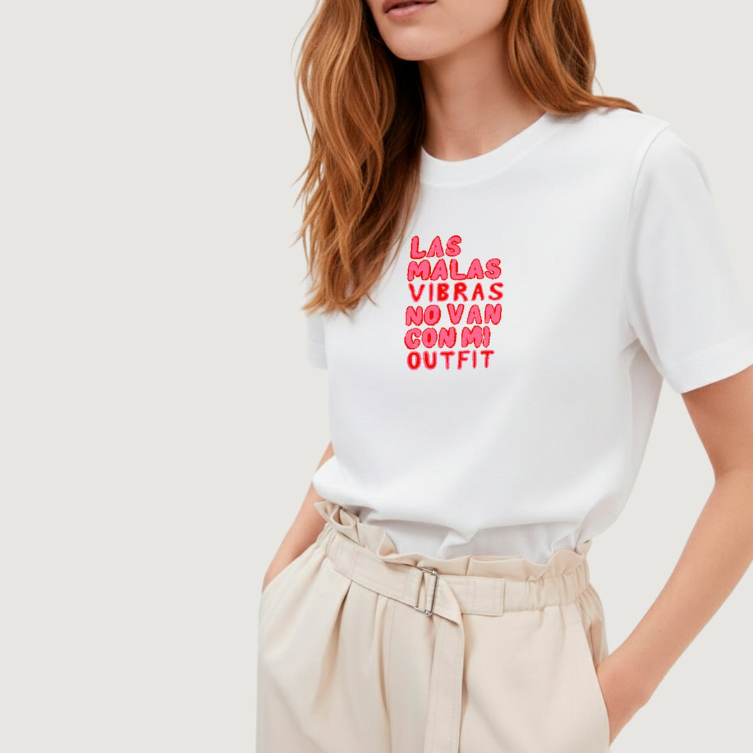 MONLE CAMISETA IVORY MALAS VIBRAS