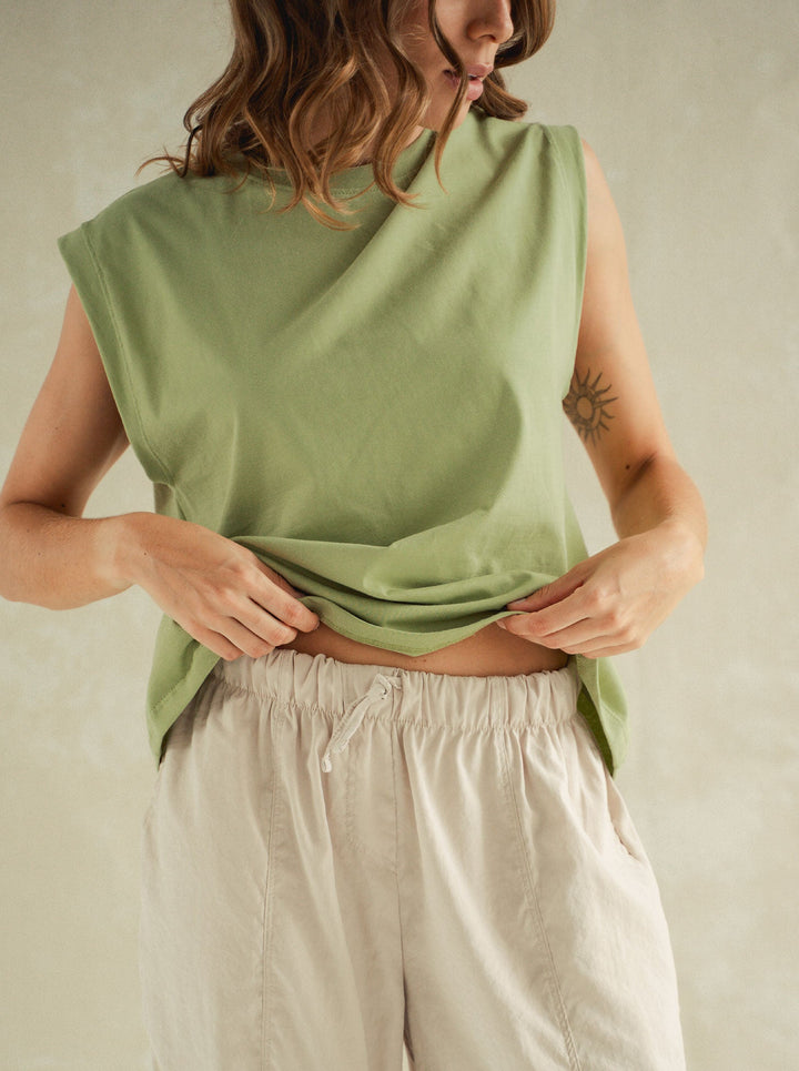 ONCE MUSCLE TEE - MATCHA