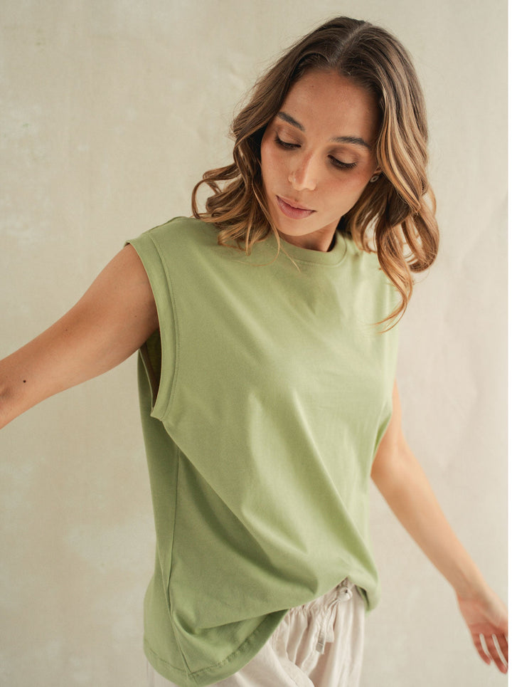 ONCE MUSCLE TEE - MATCHA