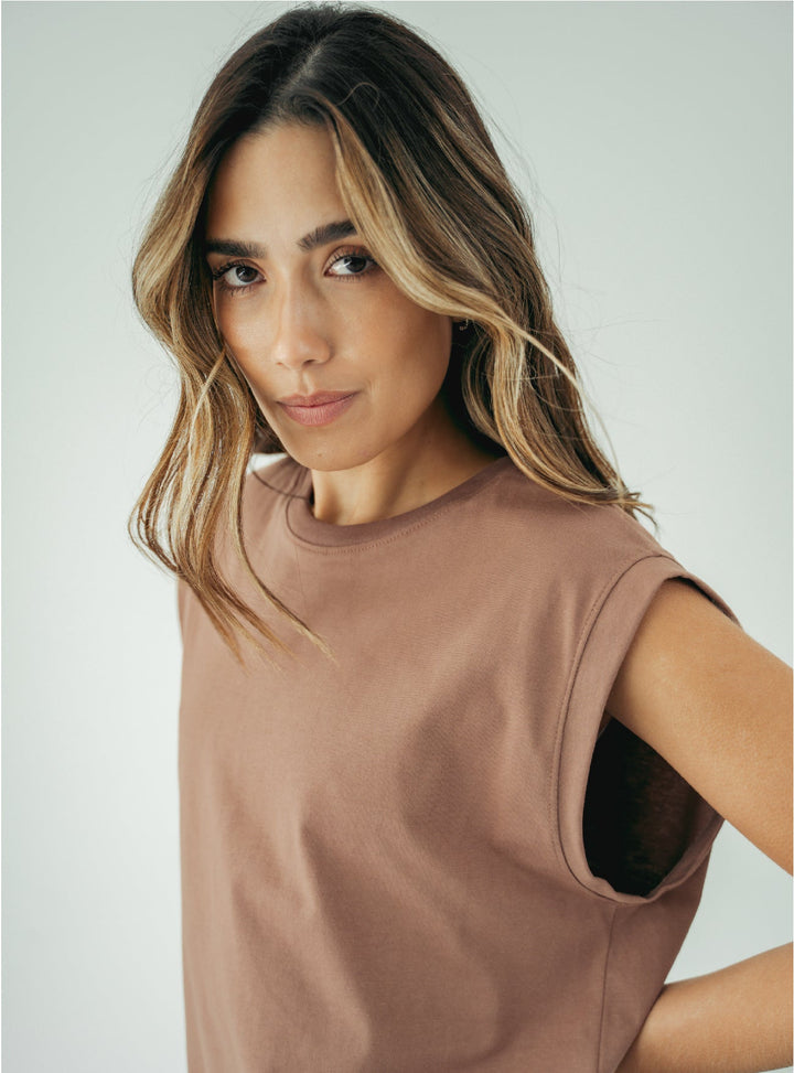 ONCE MUSCLE TEE - MOCCA