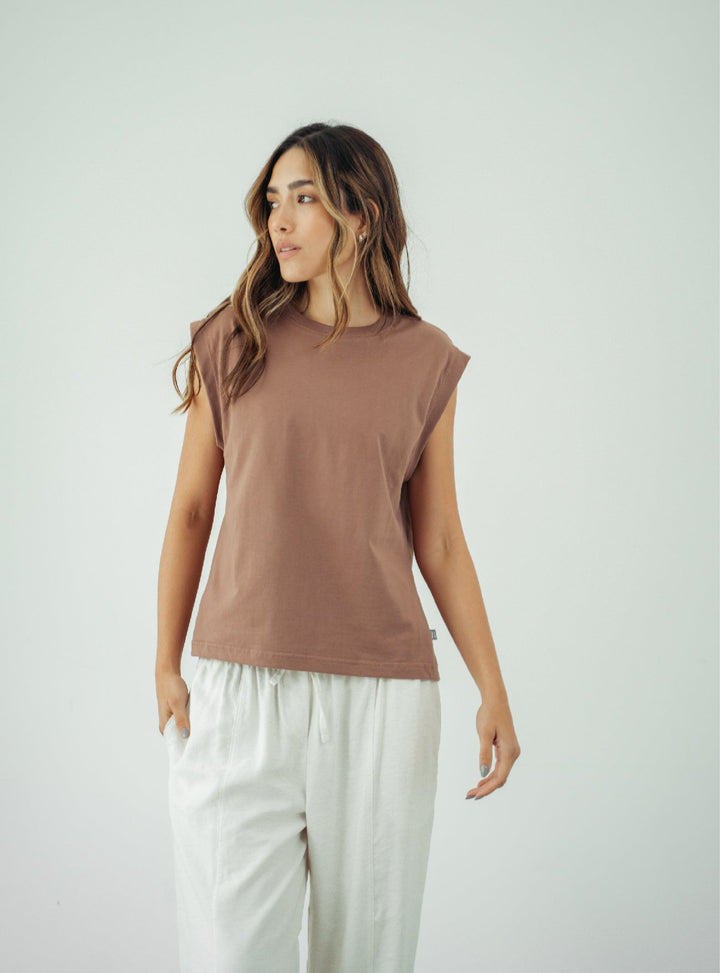 ONCE MUSCLE TEE - MOCCA