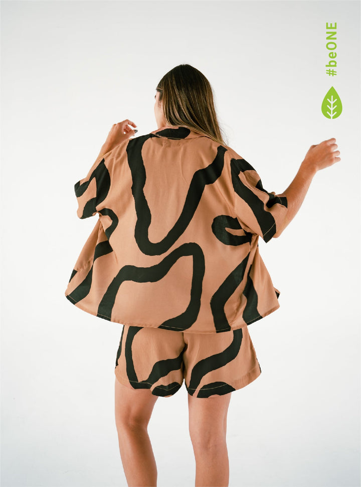 ONCE SHIRT BREEZY MANGA CORTA - COCOA