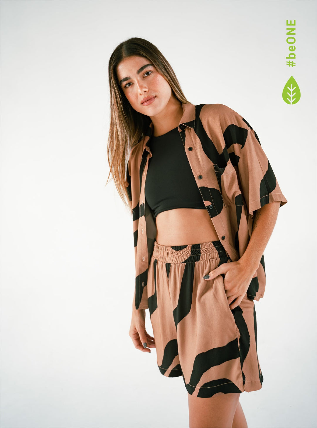 ONCE SHIRT BREEZY MANGA CORTA - COCOA