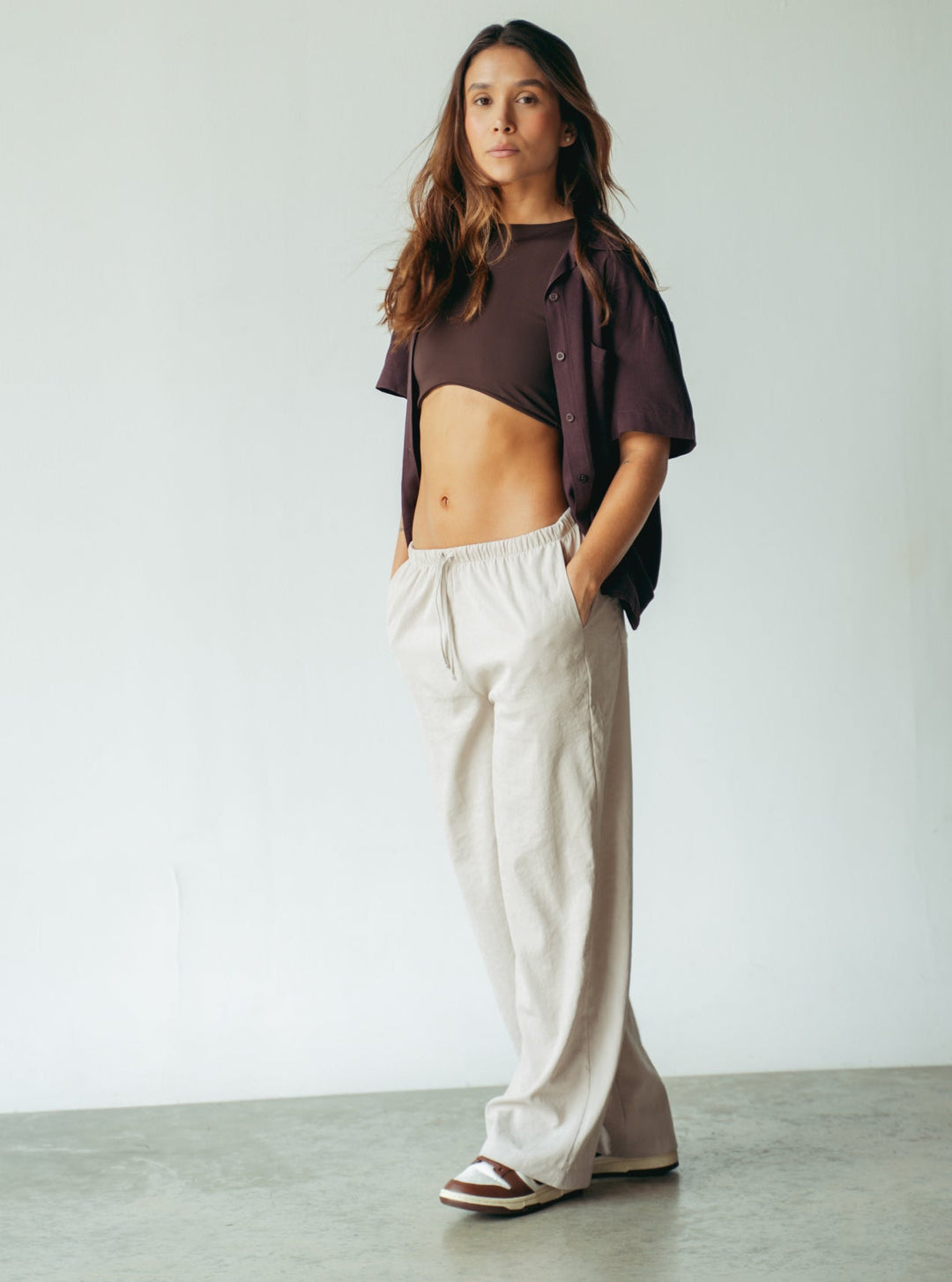 ONCE SHIRT BREEZY MANGA CORTA - ESPRESSO