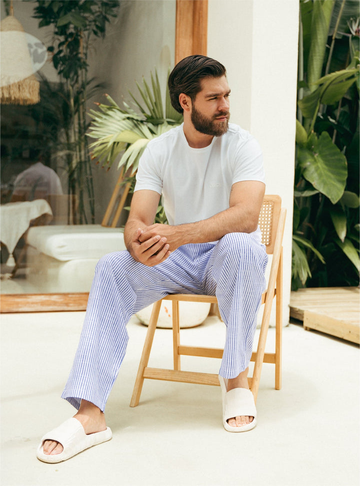 ONCE PANTALON HOMBRE RESORT RAYAS - NAVY