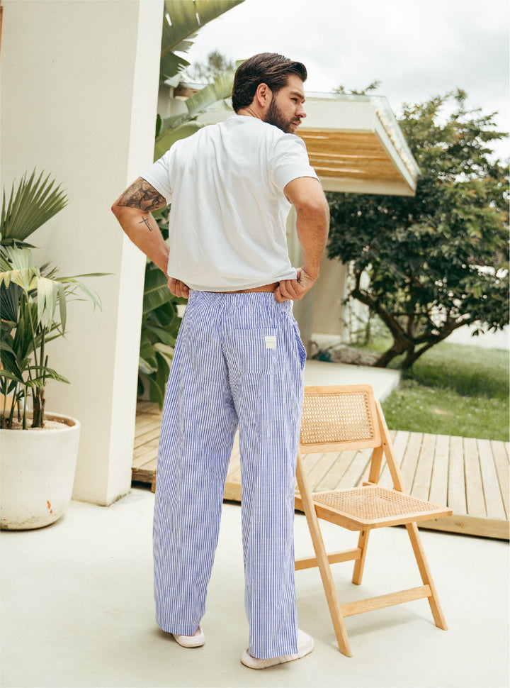 ONCE PANTALON HOMBRE RESORT RAYAS - NAVY
