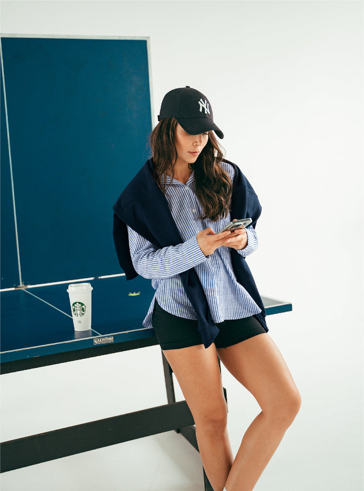 ONCE CAMISA RESORT RAYAS LARGA - NAVY