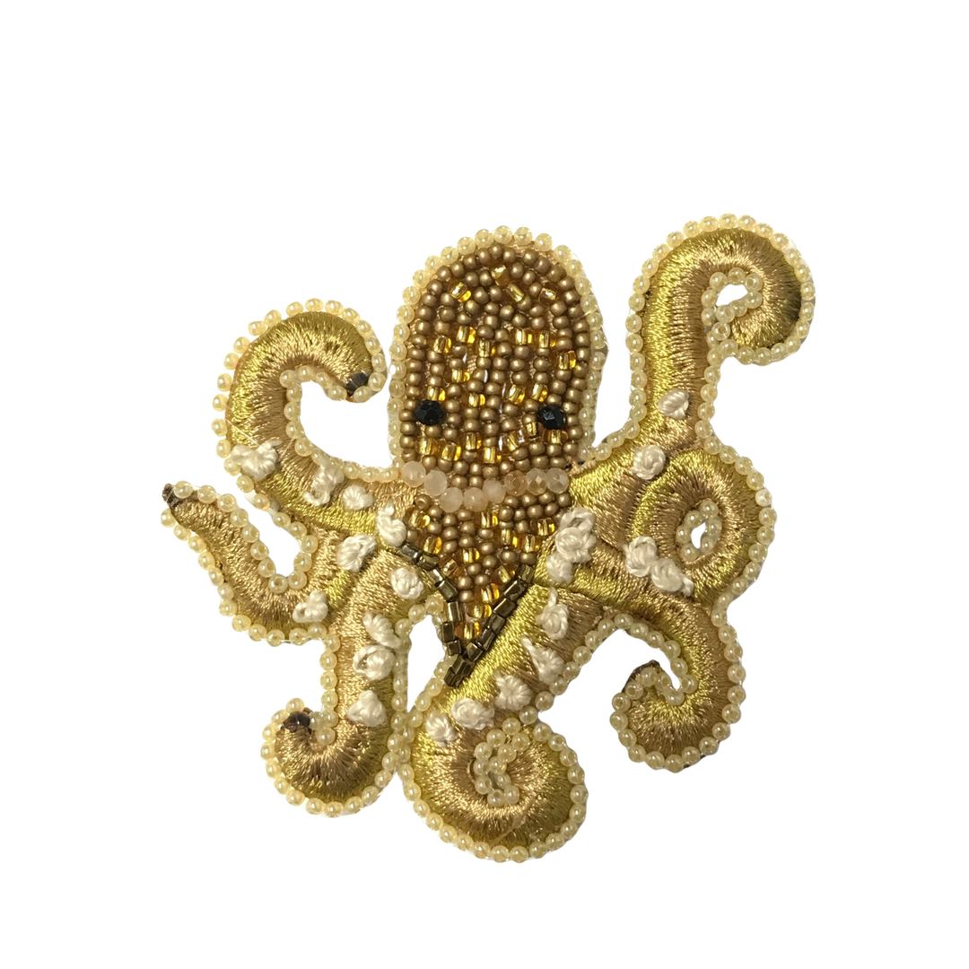 TUALÉ PT-0170 OCTOPUS BROOCH