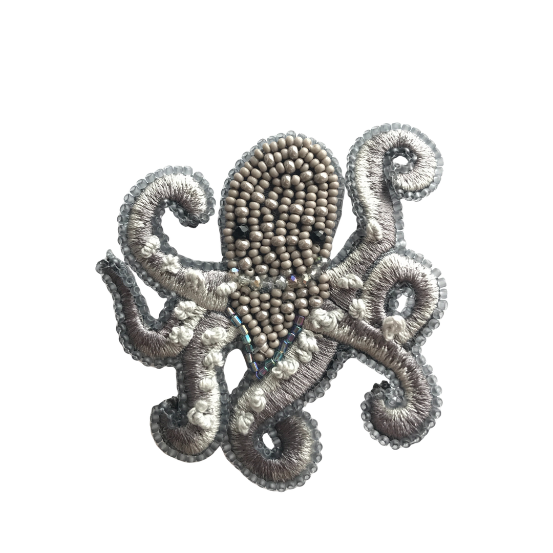 TUALÉ PT-0170 OCTOPUS BROOCH
