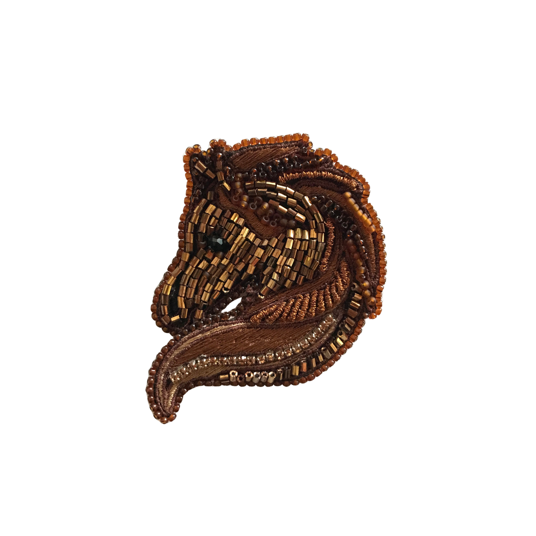 TUALÉ PT-0412 PONY BROOCH