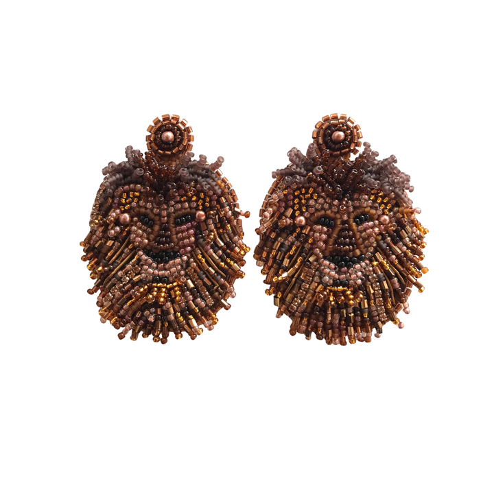 TUALÉ PT-0414 LION EARRINGS