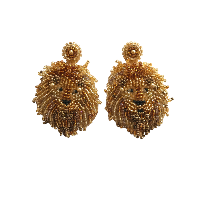 TUALÉ PT-0414 LION EARRINGS