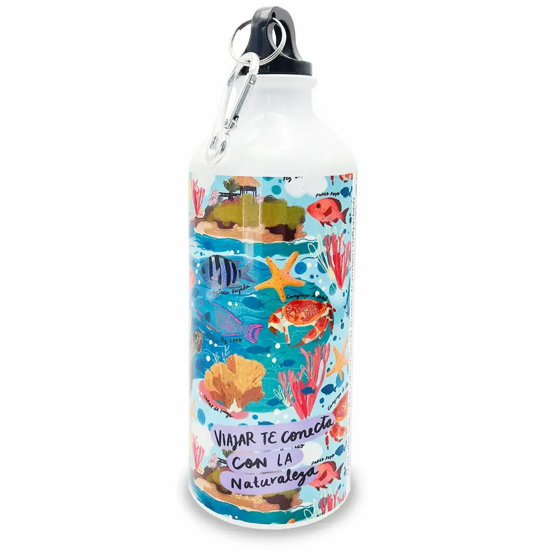 Imagen de una Botella metálica con llavero Caribe Colombiano