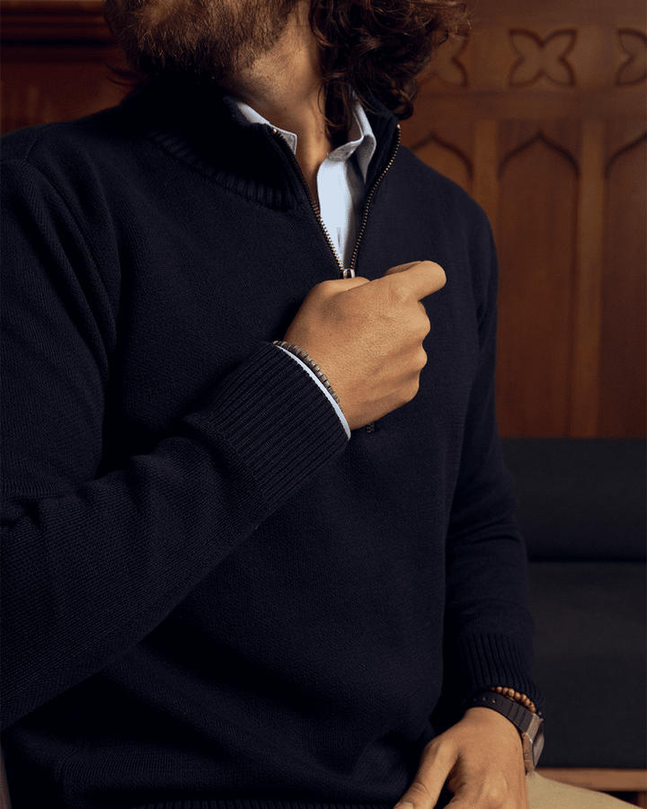 HANDELLS SACO HALF ZIP AZUL OSCURO