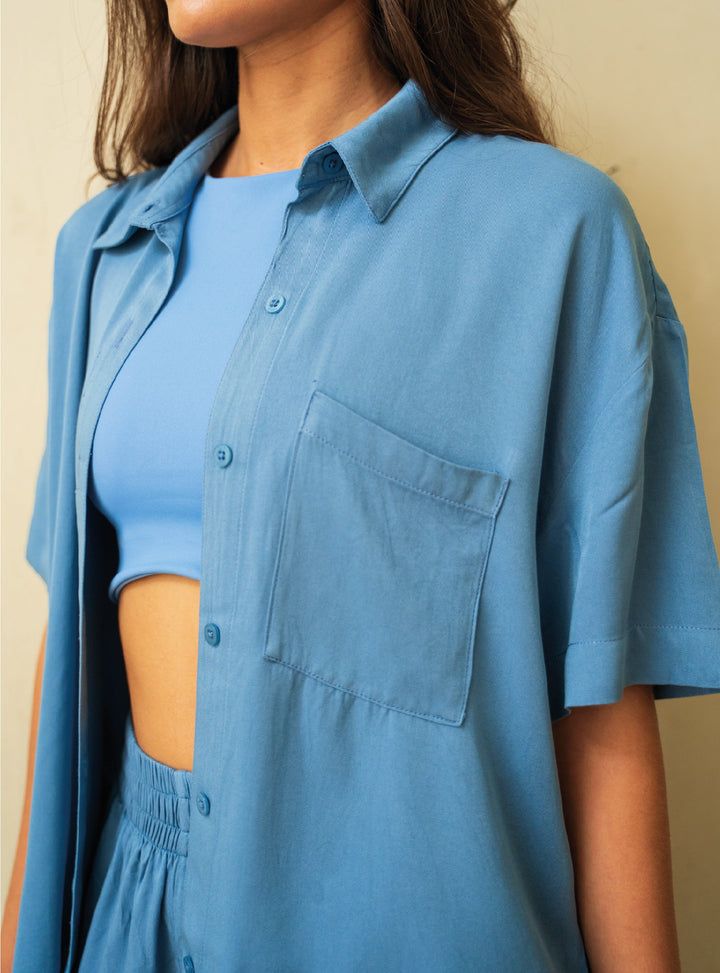 ONCE SHIRT BREEZY MANGA CORTA - ZAFIRO