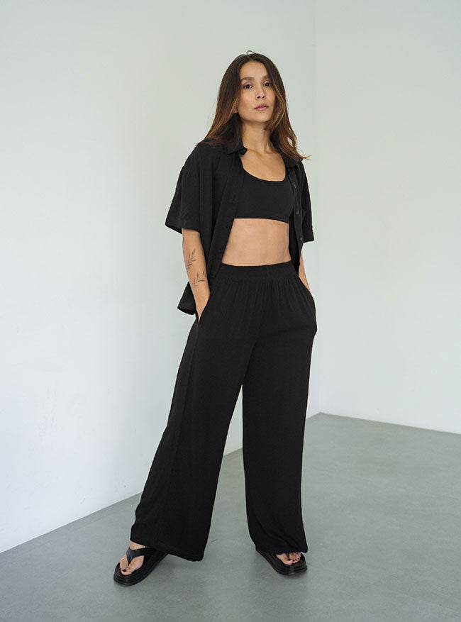 ONCE PALAZZO BREEZY BLACK