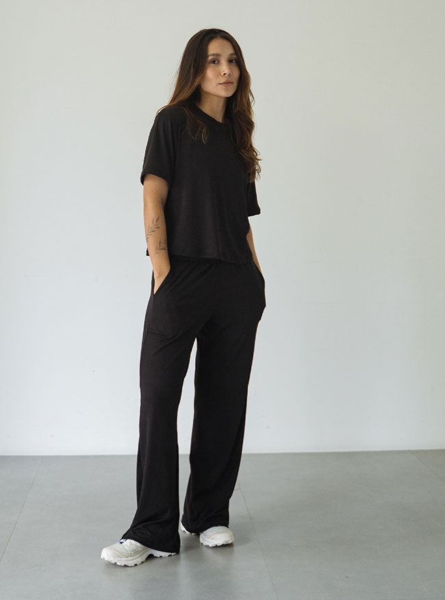 ONCE COZY RIB SET - NEGRO