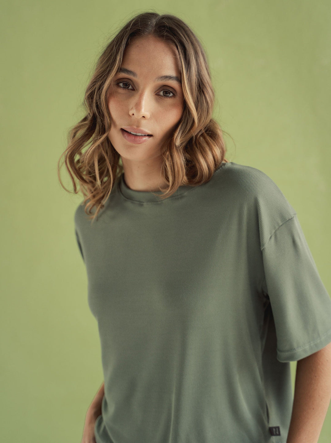 ONCE COZY RIB SET - GREEN OIL