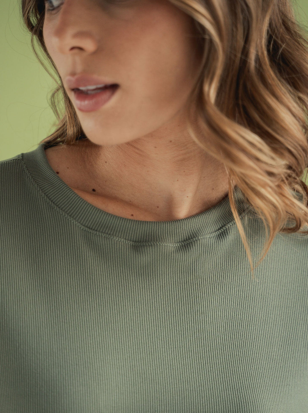 ONCE COZY RIB SET - GREEN OIL