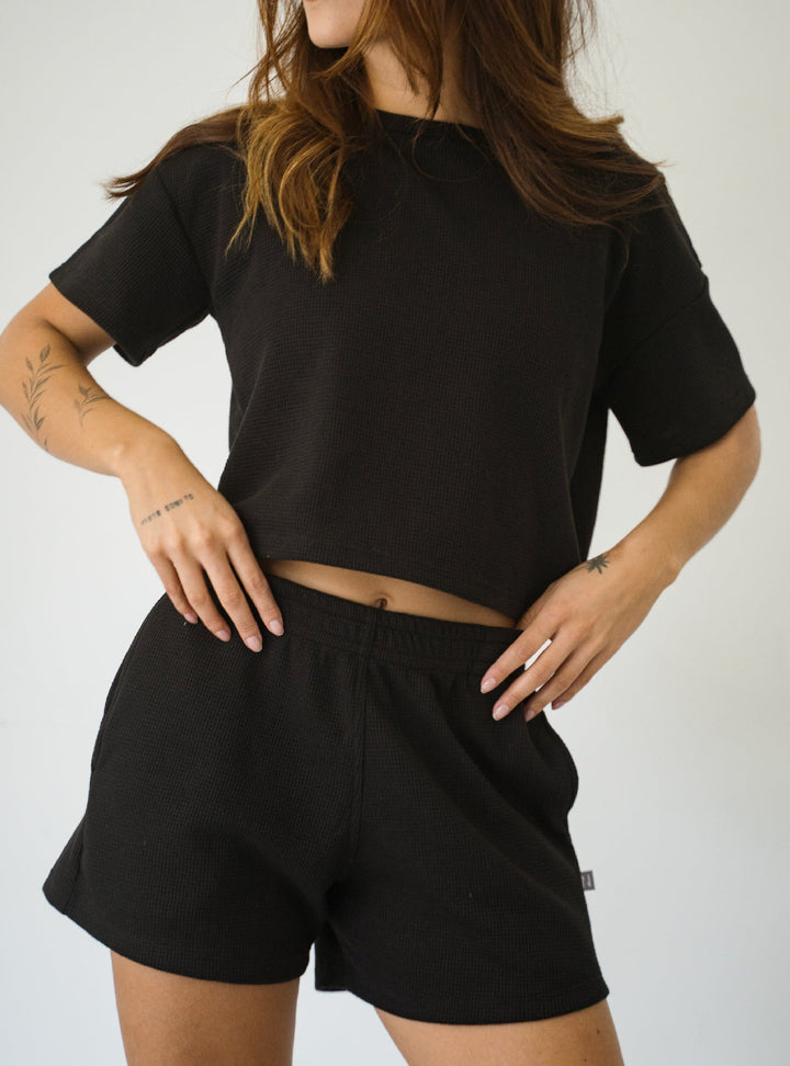 ONCE SET COMFY WAFER - BLACK