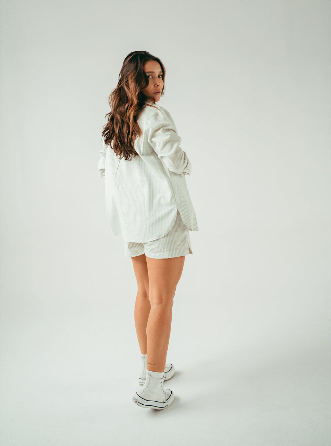 ONCE CAMISA RESORT RAYAS LARGA - LIME