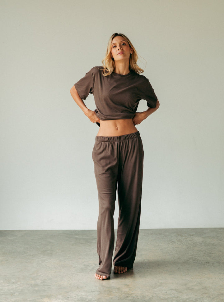 ONCE COZY RIB SET - MOCCA