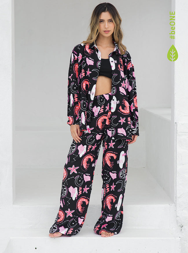 ONCE SHIRT BREEZY MANGA LARGA - MOON