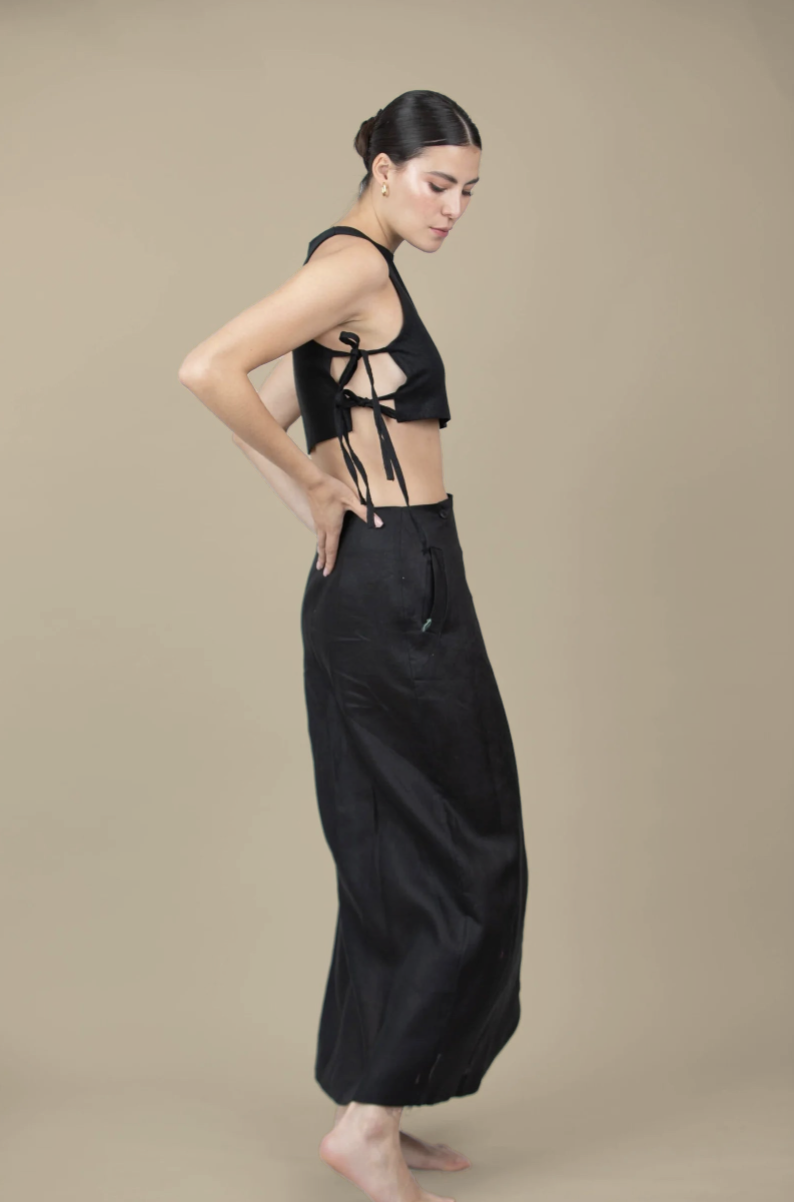 AURA THE LABEL MAYA SKIRT BLACK