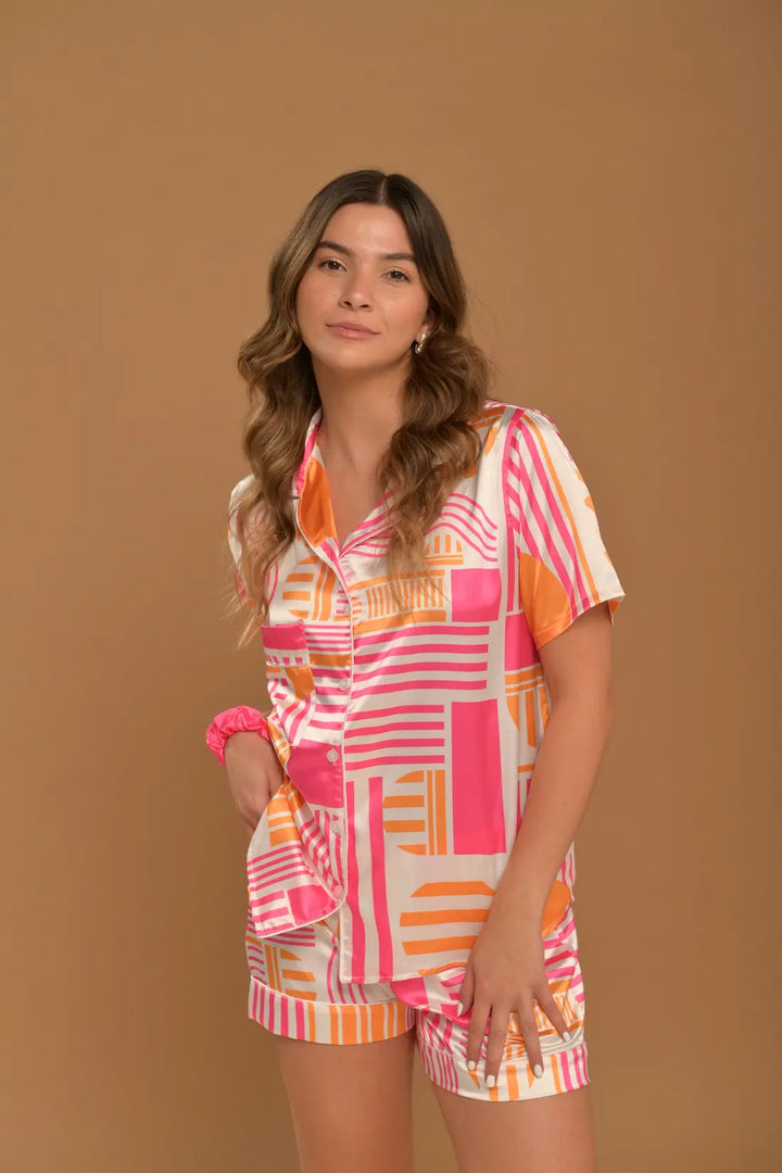 Short camisa de botones Satin Carlota