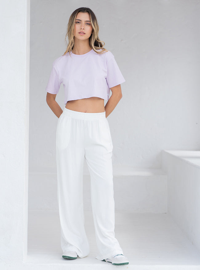 ONCE T-SHIRT CROP LILA