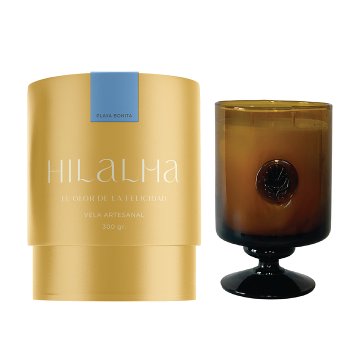 HILALMA VELAS VELA ARTESANAL 280 GRAMOS PLAYA BONITA