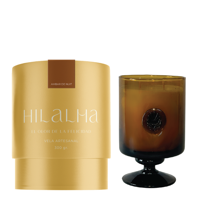 HILALMA V097 VELA COPA ARTESANAL 280 G AMBAR DE NUIT