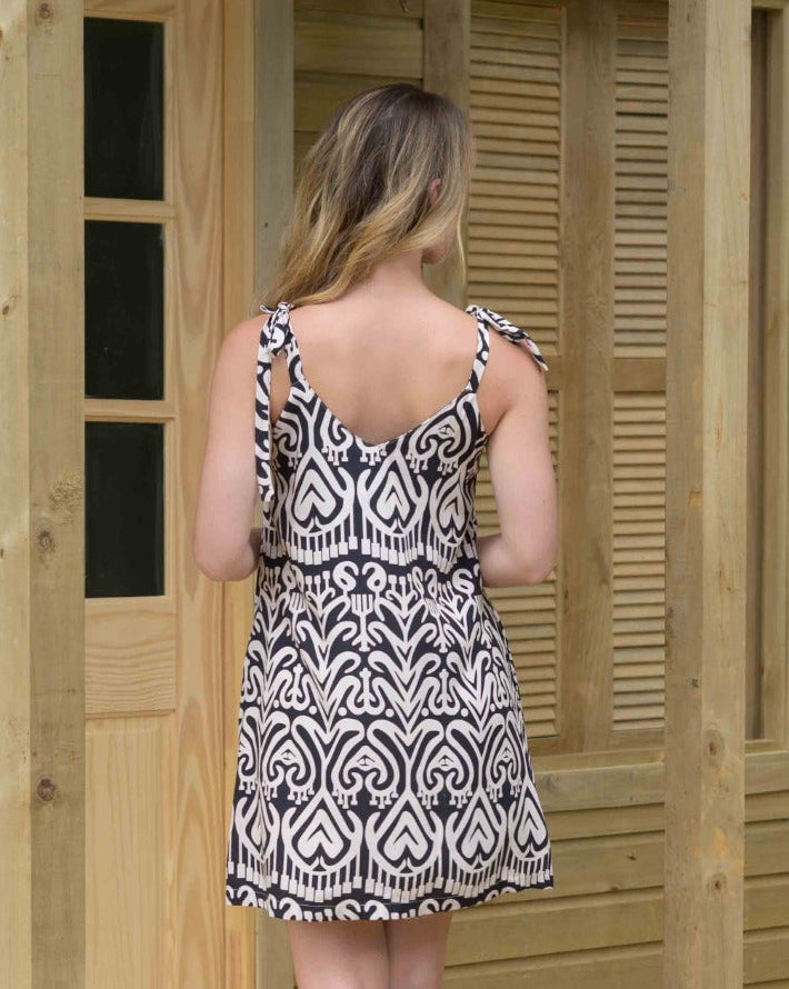 NITTA BONITA VESTIDO ABRIL MILAN NEGRO